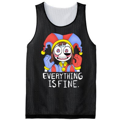 Funny digital circus pomni everything is fine  Mesh Reversible Basketball Jersey Tank