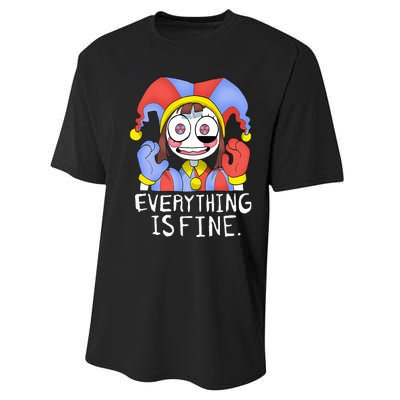 Funny digital circus pomni everything is fine  Performance Sprint T-Shirt