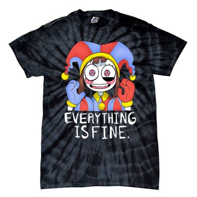 Funny digital circus pomni everything is fine  Tie-Dye T-Shirt