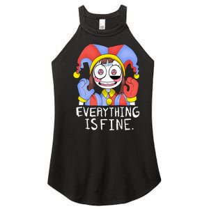 Funny digital circus pomni everything is fine  Women's Perfect Tri Rocker Tank