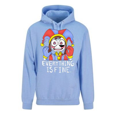 Funny digital circus pomni everything is fine  Unisex Surf Hoodie