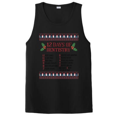 Funny Dentist Christmas Ugly Sweater 12 Days Of Dentistry Gift PosiCharge Competitor Tank