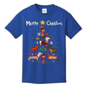 Funny Dachshund Christmas Tree Gift Ornat Gift Kids T-Shirt