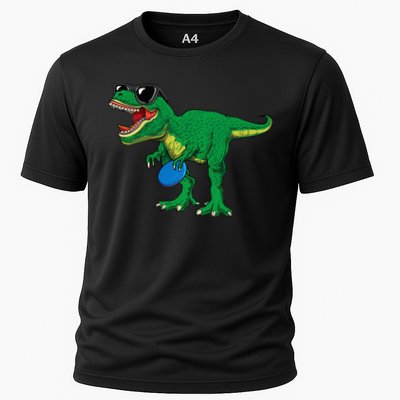 Frisbees Dino Cute T Rex Dinosaur Disc Golf Gift Cooling Performance Crew T-Shirt
