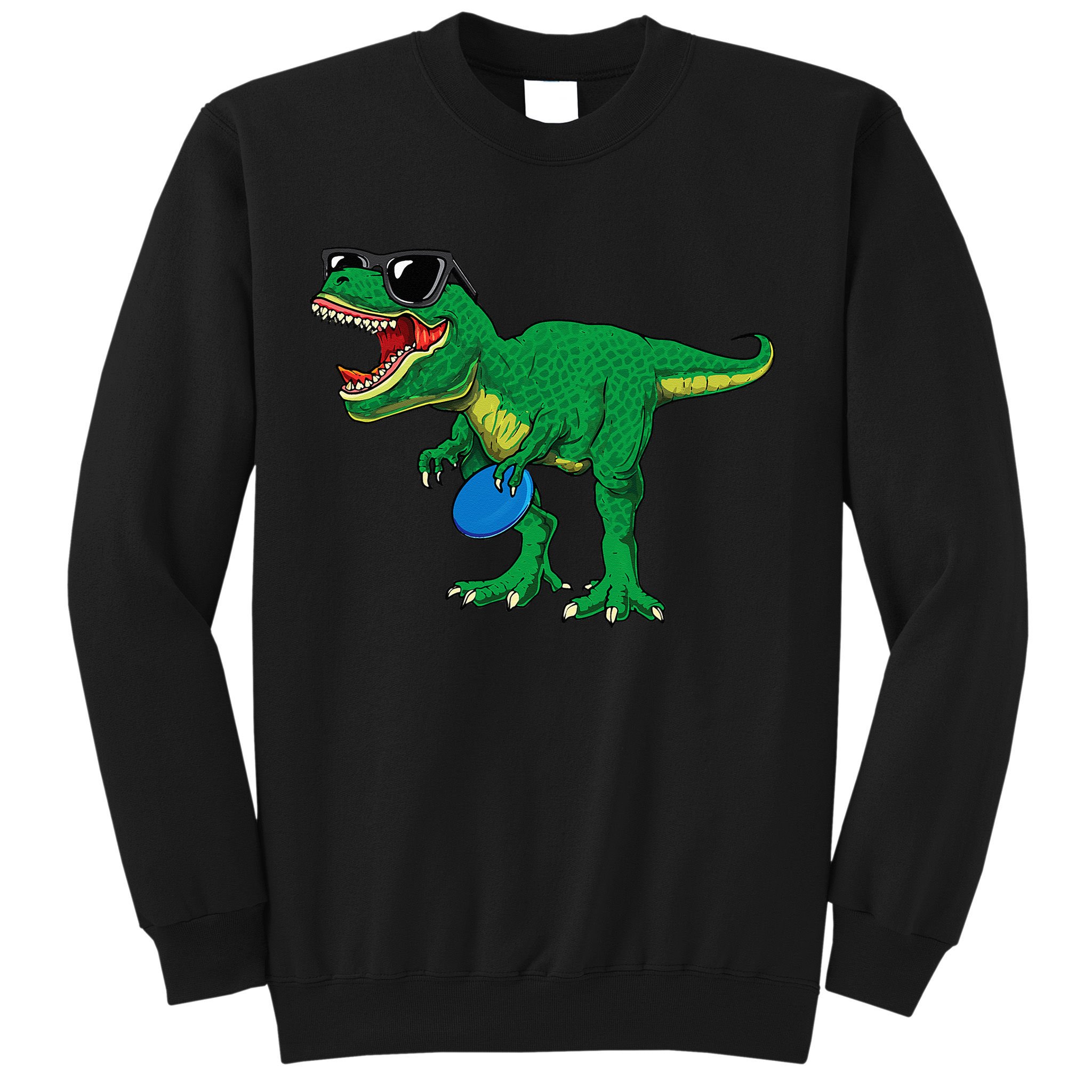 Frisbees Dino Cute T Rex Dinosaur Disc Golf Gift Sweatshirt