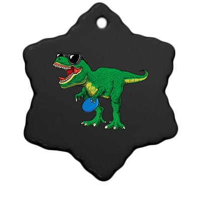 Frisbees Dino Cute T Rex Dinosaur Disc Golf Gift Ceramic Star Ornament