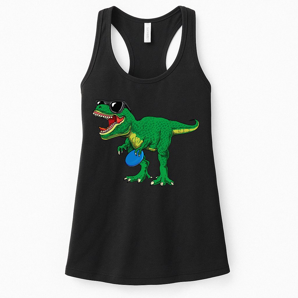 Frisbees Dino Cute T Rex Dinosaur Disc Golf Gift Womens Tank Top