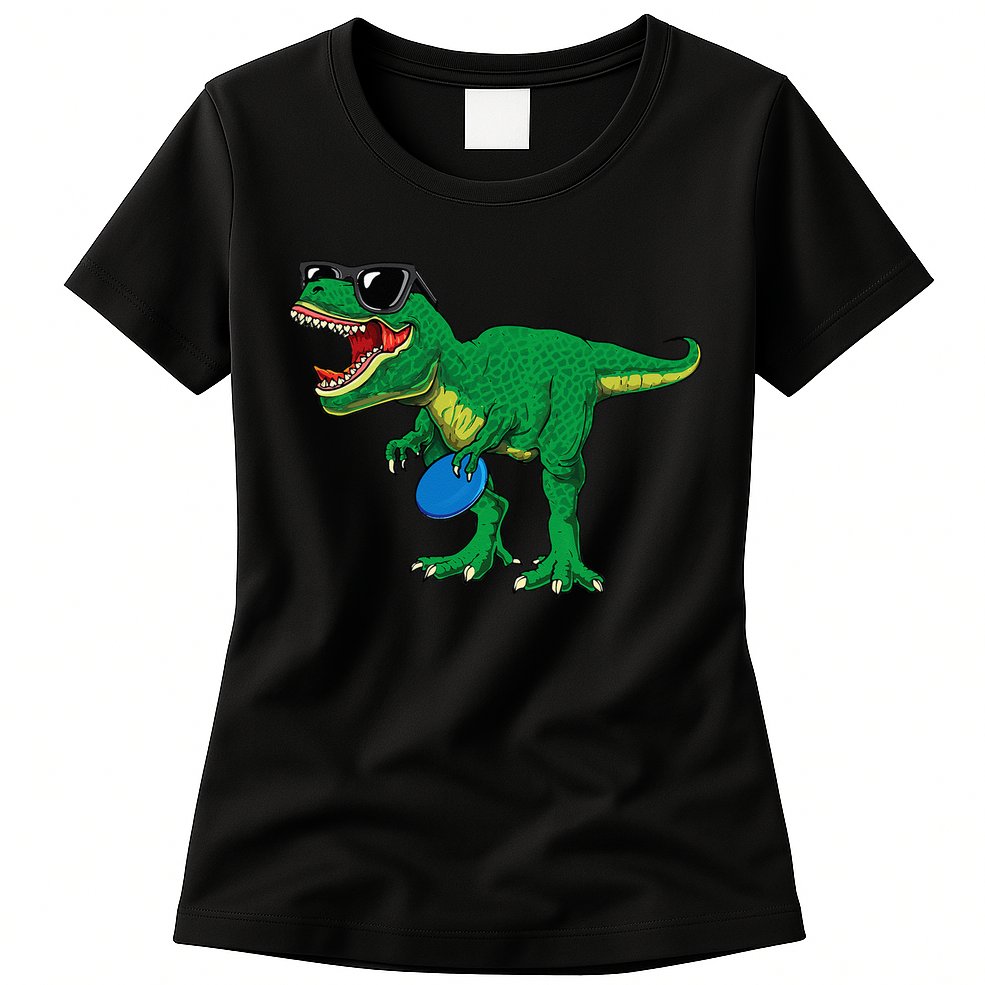 Frisbees Dino Cute T Rex Dinosaur Disc Golf Gift Womens T-Shirt