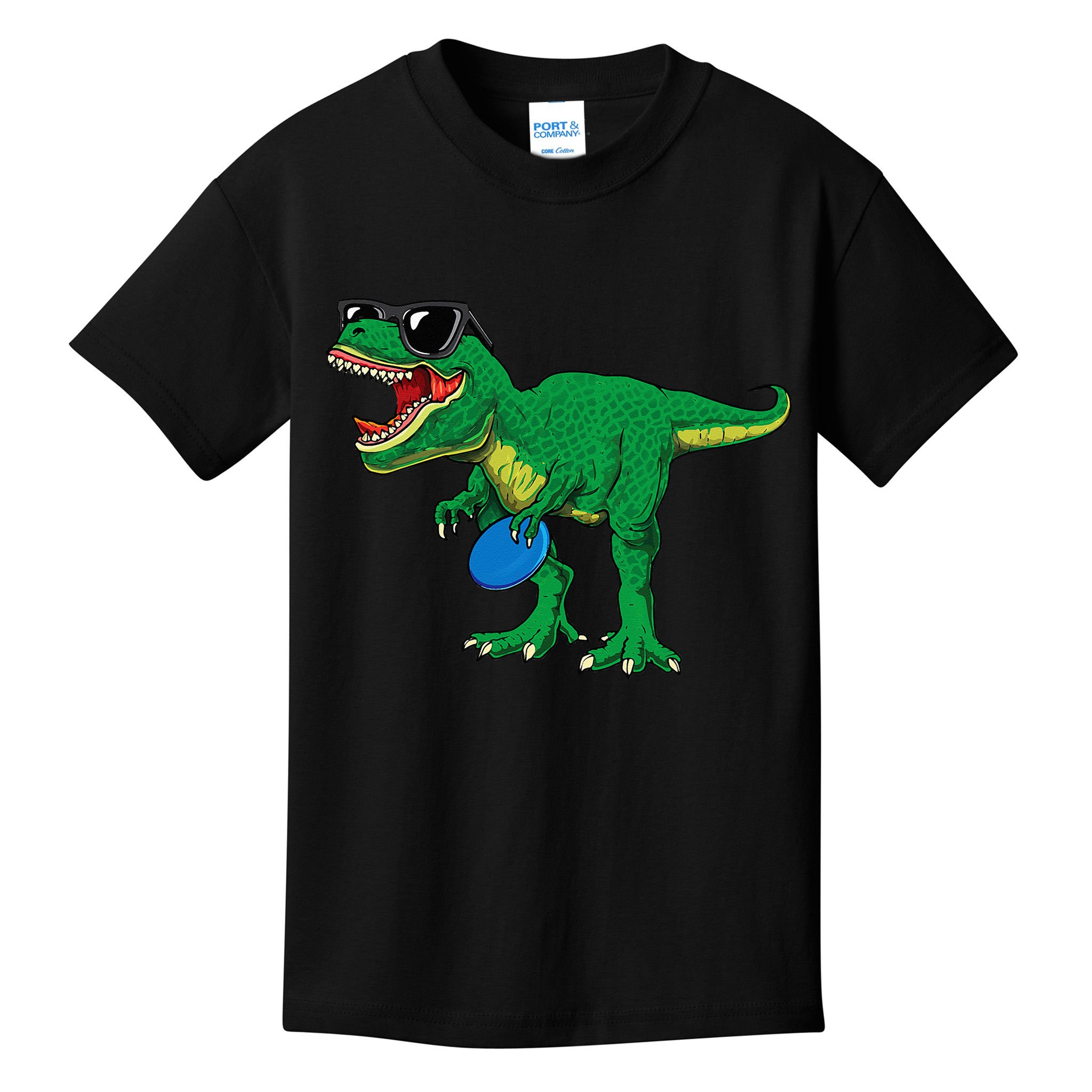 Frisbees Dino Cute T Rex Dinosaur Disc Golf Gift Kids T-Shirt
