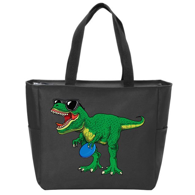 Frisbees Dino Cute T Rex Dinosaur Disc Golf Gift Zip Tote Bag