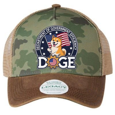 Funny Doge Crypto Meme Department Of Government Efficiency Legacy Tie Dye Trucker Hat