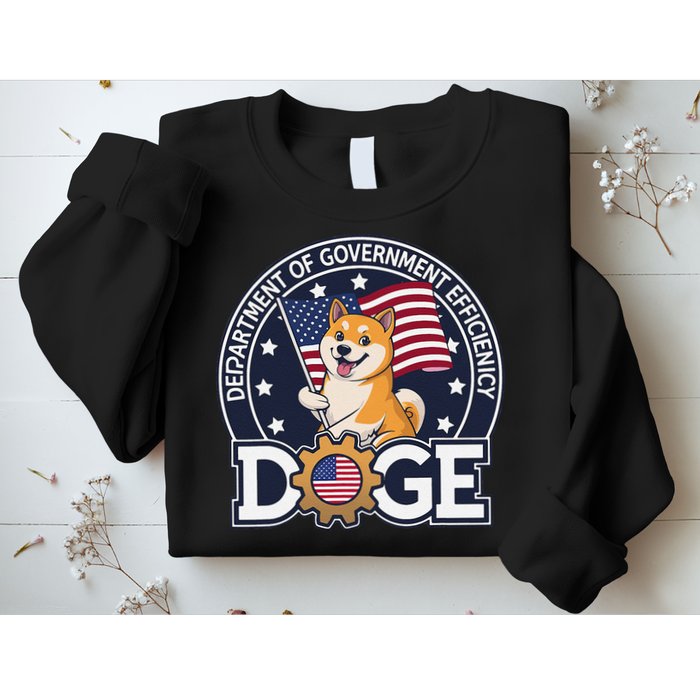 Funny Doge Crypto Meme Department Of Government Efficiency Sweatshirt