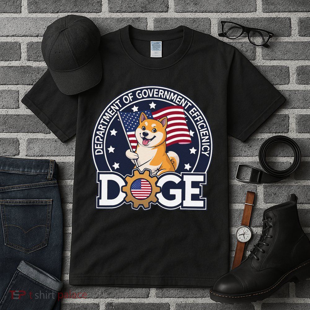 Funny Doge Crypto Meme Department Of Government Efficiency Tall T-Shirt