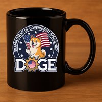 Funny Doge Crypto Meme Department Of Government Efficiency 11oz C Handle Ceramic Mug