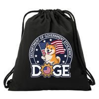 Funny Doge Crypto Meme Department Of Government Efficiency Drawstring Bag