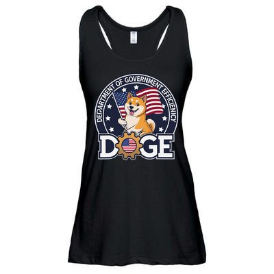 Funny Doge Crypto Meme Department Of Government Efficiency Ladies Essential Flowy Tank