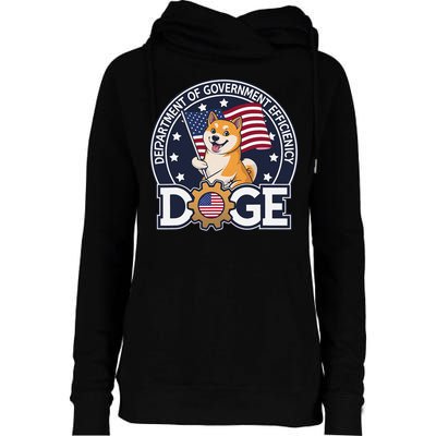 Funny Doge Crypto Meme Department Of Government Efficiency Womens Funnel Neck Pullover Hood
