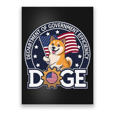 Funny Doge Crypto Meme Department Of Government Efficiency Poster