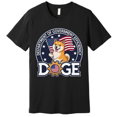 Funny Doge Crypto Meme Department Of Government Efficiency Premium T-Shirt