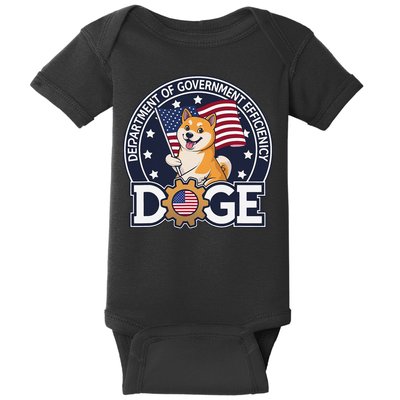 Funny Doge Crypto Meme Department Of Government Efficiency Baby Bodysuit