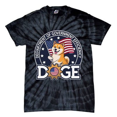 Funny Doge Crypto Meme Department Of Government Efficiency Tie-Dye T-Shirt