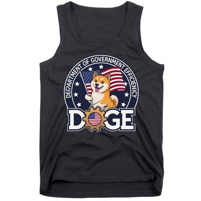 Funny Doge Crypto Meme Department Of Government Efficiency Tank Top