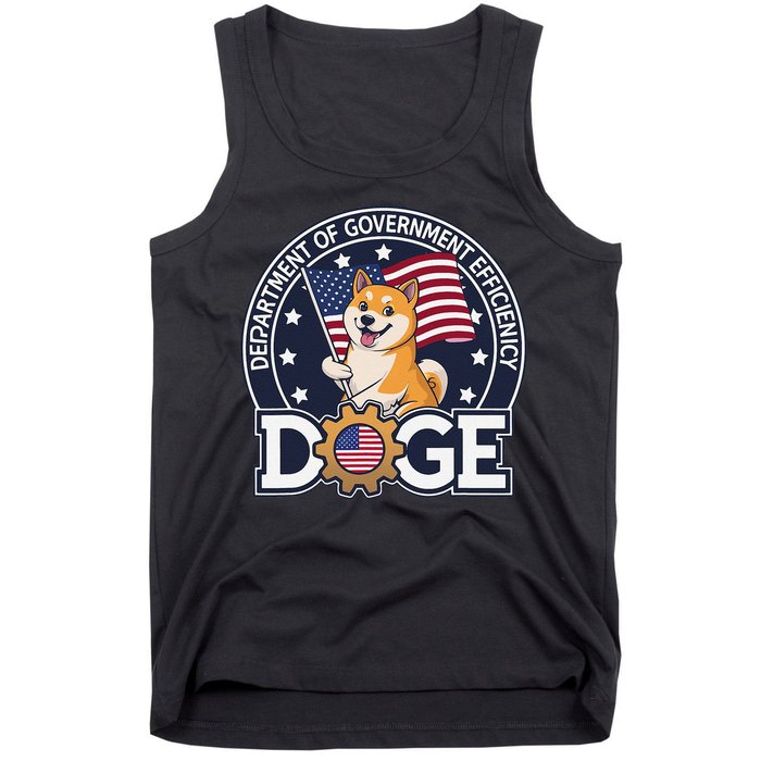 Funny Doge Crypto Meme Department Of Government Efficiency Tank Top