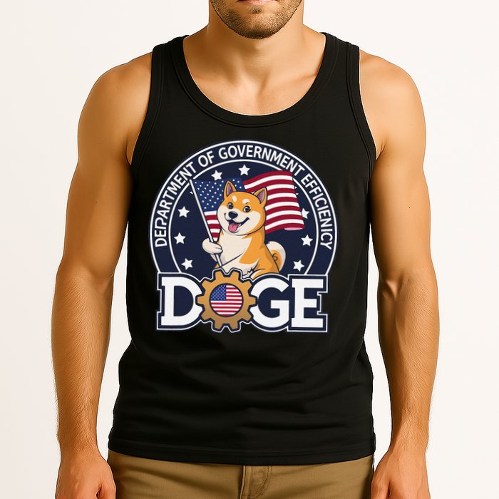 Funny Doge Crypto Meme Department Of Government Efficiency Tank Top