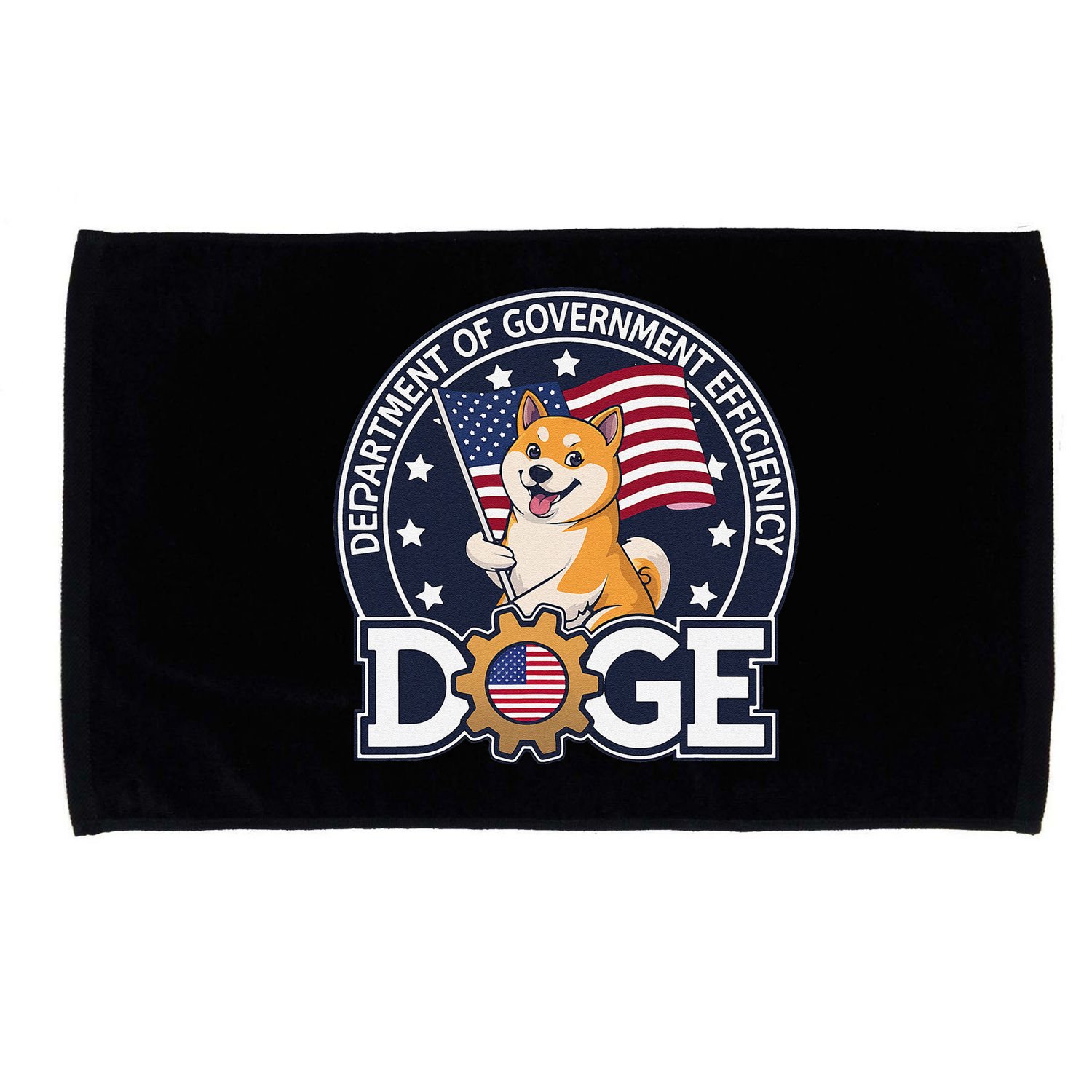 Funny Doge Crypto Meme Department Of Government Efficiency Microfiber Hand Towel