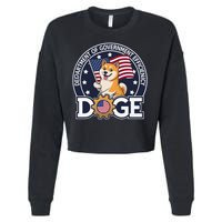 Funny Doge Crypto Meme Department Of Government Efficiency Cropped Pullover Crew
