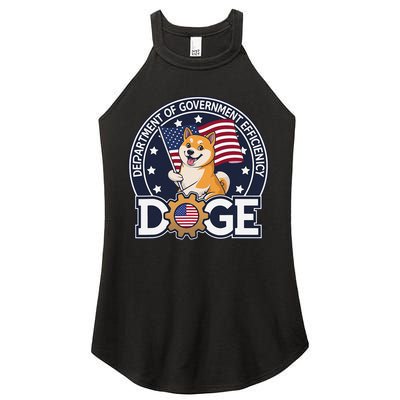 Funny Doge Crypto Meme Department Of Government Efficiency Women's Perfect Tri Rocker Tank