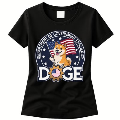Funny Doge Crypto Meme Department Of Government Efficiency Womens T-Shirt