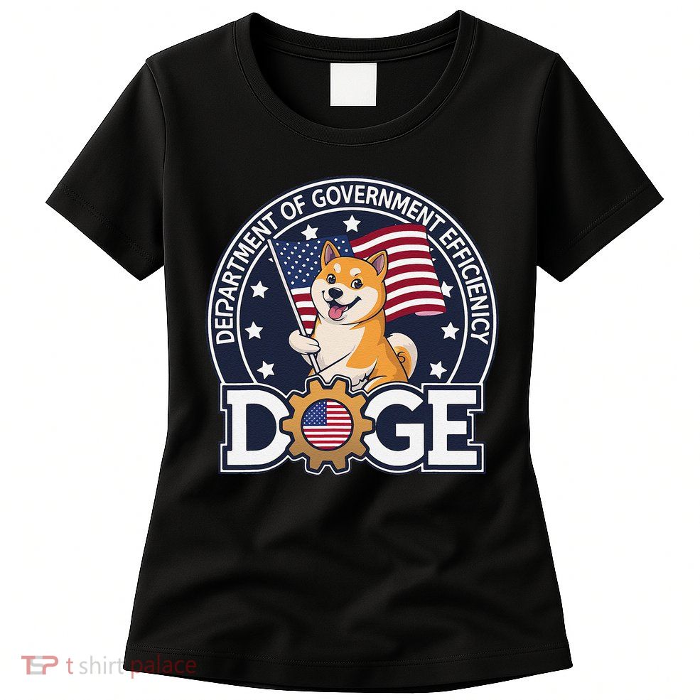 Funny Doge Crypto Meme Department Of Government Efficiency Womens T-Shirt