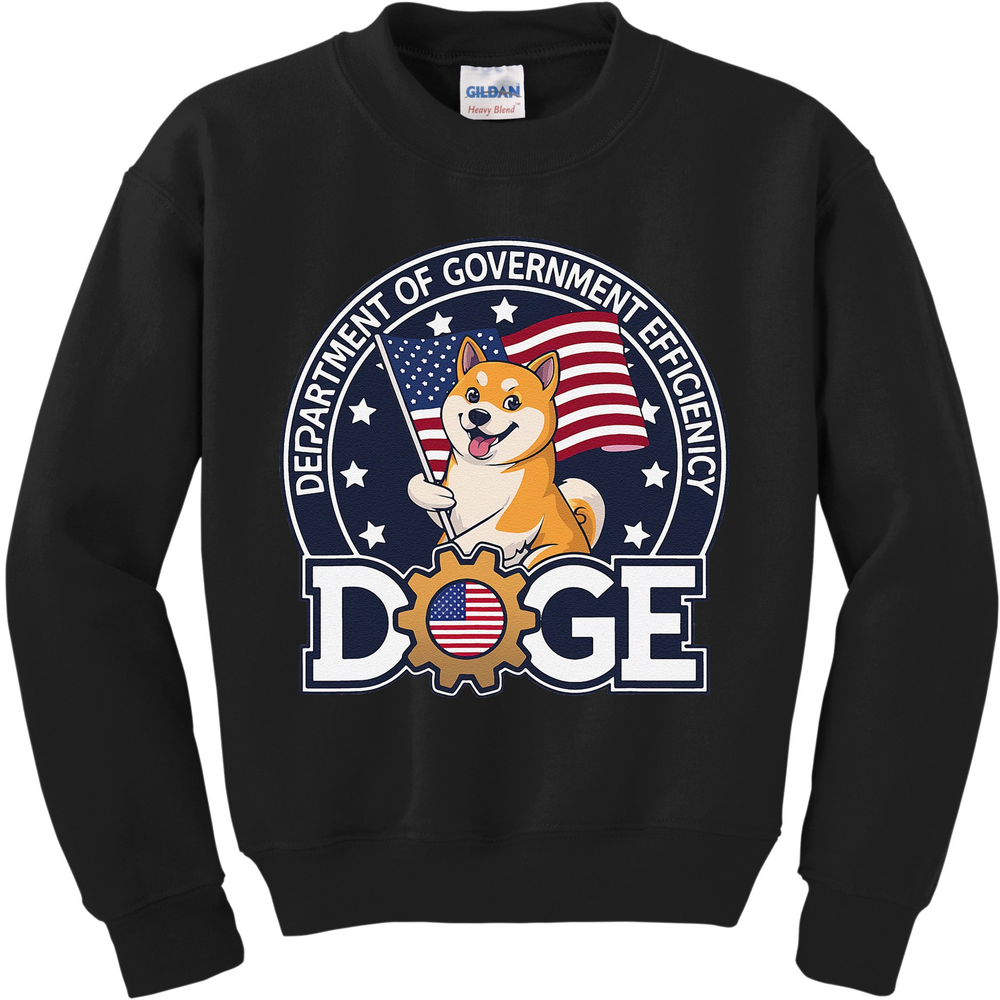 Funny Doge Crypto Meme Department Of Government Efficiency Kids Sweatshirt