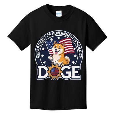 Funny Doge Crypto Meme Department Of Government Efficiency Kids T-Shirt