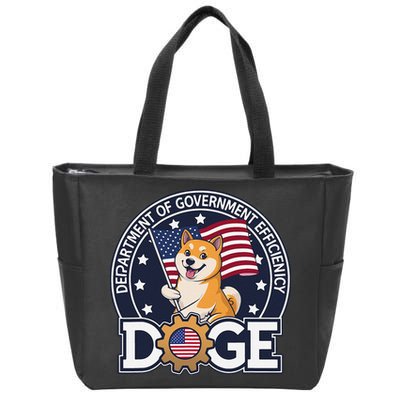 Funny Doge Crypto Meme Department Of Government Efficiency Zip Tote Bag