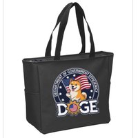 Funny Doge Crypto Meme Department Of Government Efficiency Zip Tote Bag