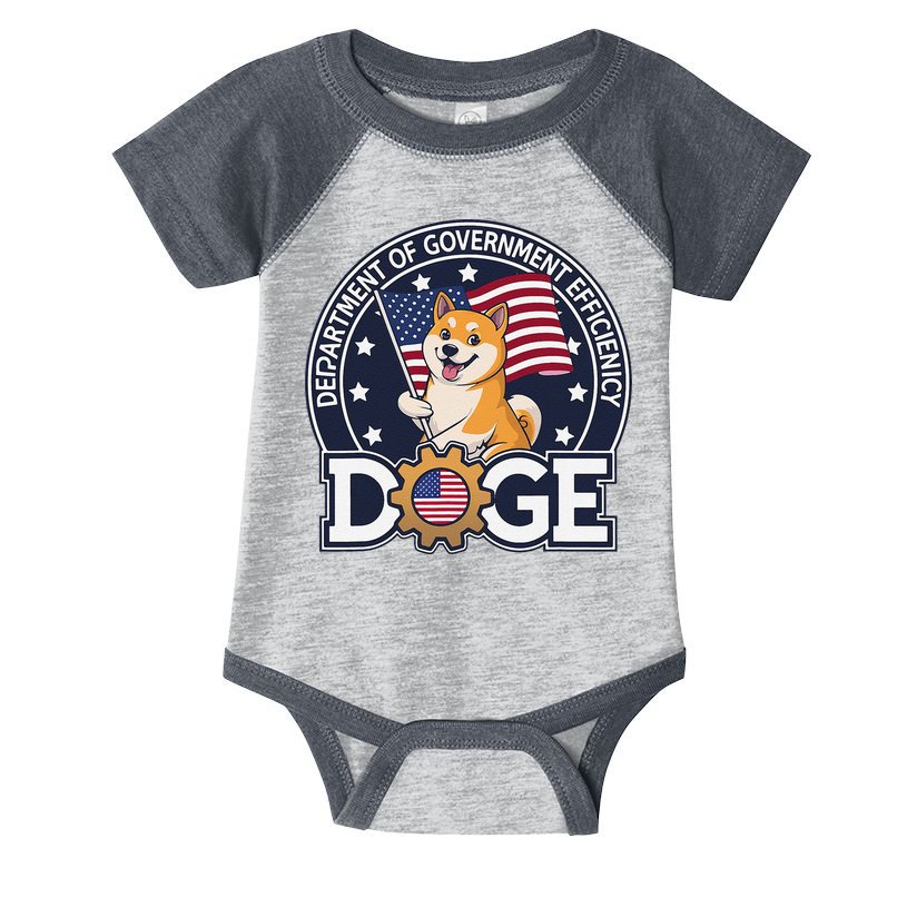 Funny Doge Crypto Meme Department Of Government Efficiency Infant Baby Jersey Bodysuit