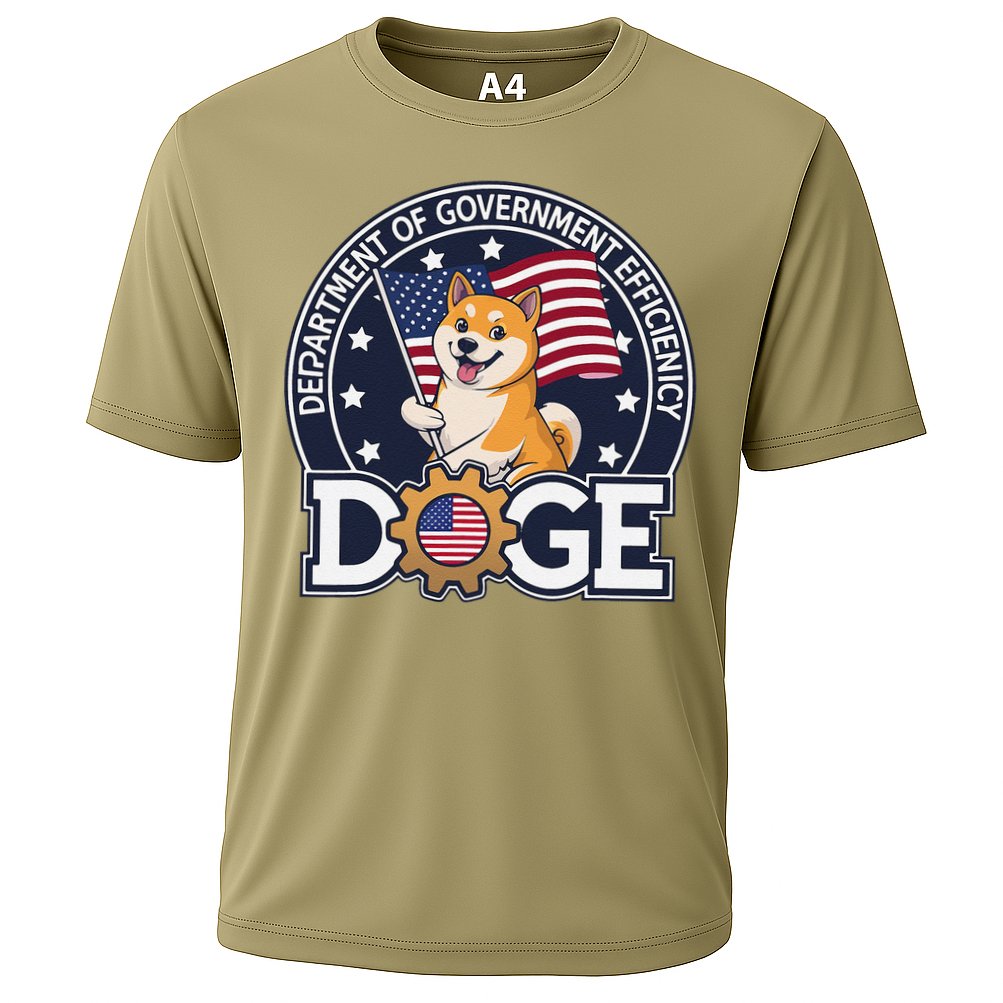 Funny Doge Crypto Meme Department Of Government Efficiency Performance Shirt