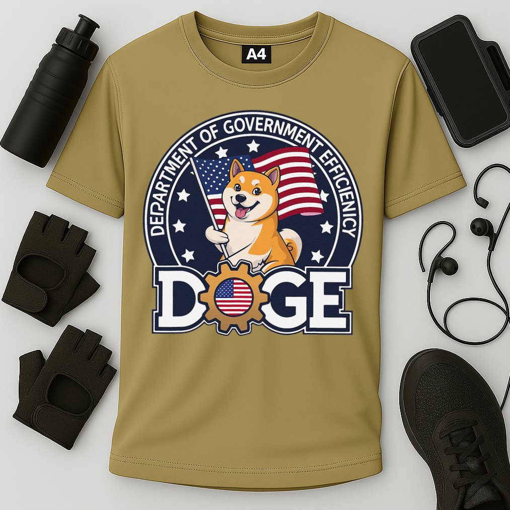 Funny Doge Crypto Meme Department Of Government Efficiency Performance Shirt