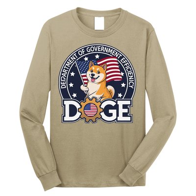 Funny Doge Crypto Meme Department Of Government Efficiency Long Sleeve Shirt