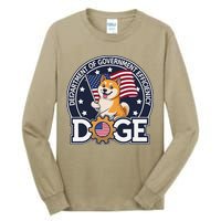Funny Doge Crypto Meme Department Of Government Efficiency Tall Long Sleeve T-Shirt