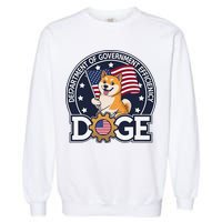Funny Doge Crypto Meme Department Of Government Efficiency Garment-Dyed Sweatshirt