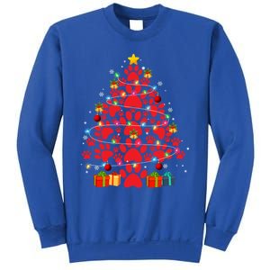 Funny Dog Cat Paw Christmas Tree Lover Merry Xmas Pajamas Gift Sweatshirt