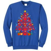 Funny Dog Cat Paw Christmas Tree Lover Merry Xmas Pajamas Gift Tall Sweatshirt