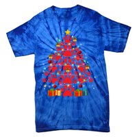 Funny Dog Cat Paw Christmas Tree Lover Merry Xmas Pajamas Gift Tie-Dye T-Shirt