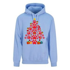 Funny Dog Cat Paw Christmas Tree Lover Merry Xmas Pajamas Gift Unisex Surf Hoodie