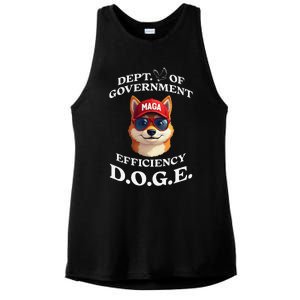 Funny Doge Crypto Meme Department Of Government Efficiency Ladies PosiCharge Tri-Blend Wicking Tank