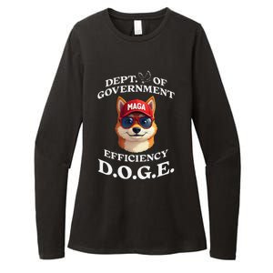 Funny Doge Crypto Meme Department Of Government Efficiency Womens CVC Long Sleeve Shirt