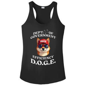 Funny Doge Crypto Meme Department Of Government Efficiency Ladies PosiCharge Competitor Racerback Tank